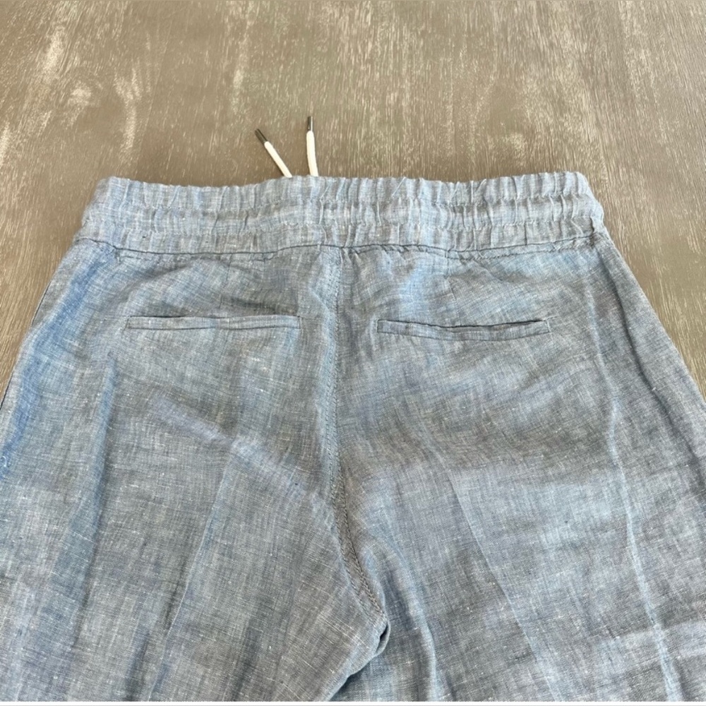 Athleta Light Cabo linen Blue lounge Wide Leg Pants women’s size 4 casual wear - Picture 5 of 11